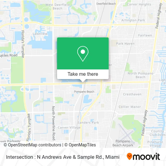 Intersection : N Andrews Ave & Sample Rd. map