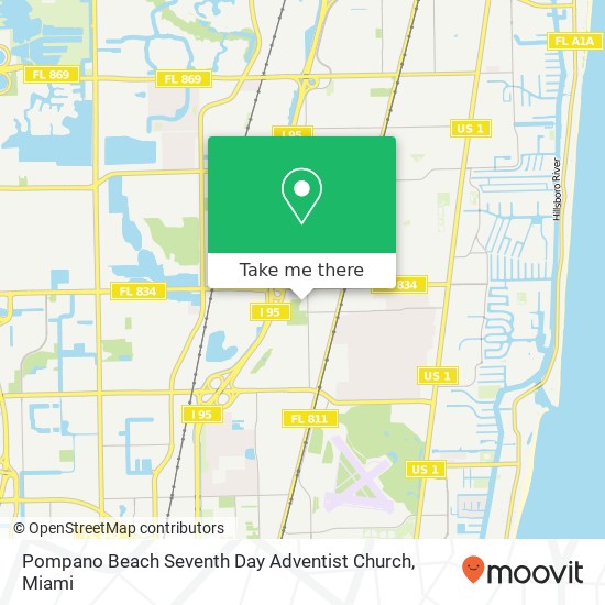 Pompano Beach Seventh Day Adventist Church map