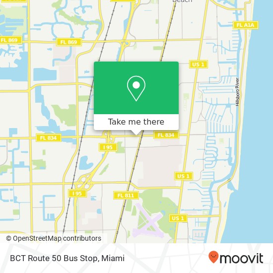 Mapa de BCT Route 50 Bus Stop