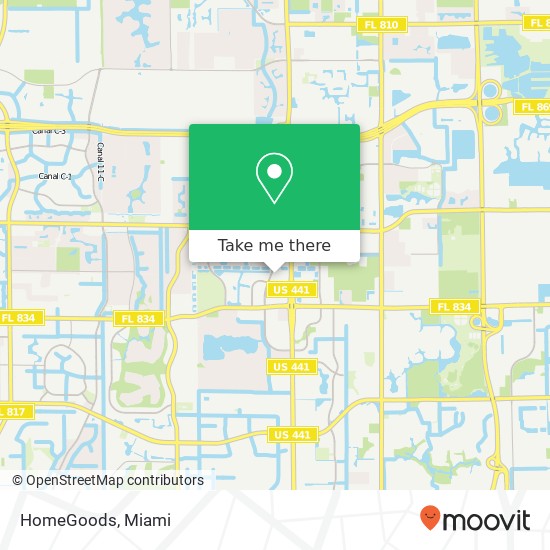 HomeGoods map