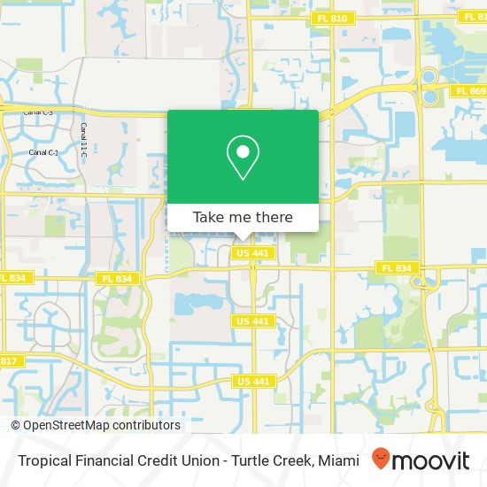 Tropical Financial Credit Union - Turtle Creek map