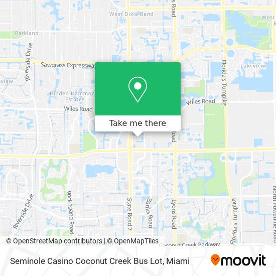 Seminole Casino Coconut Creek Bus Lot map