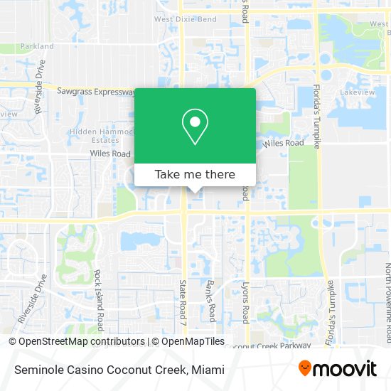Seminole Casino Coconut Creek map