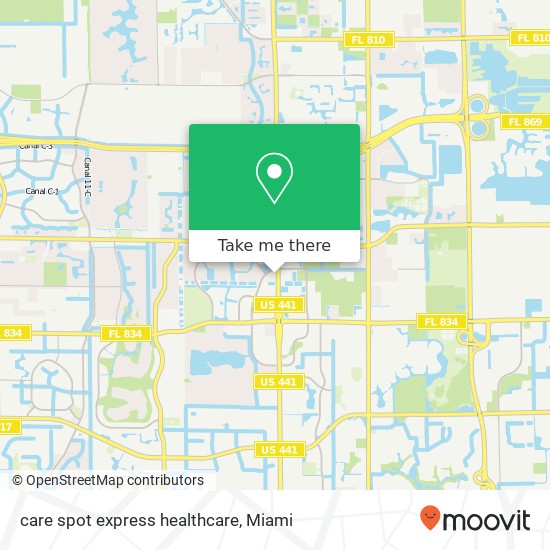 care spot express healthcare map