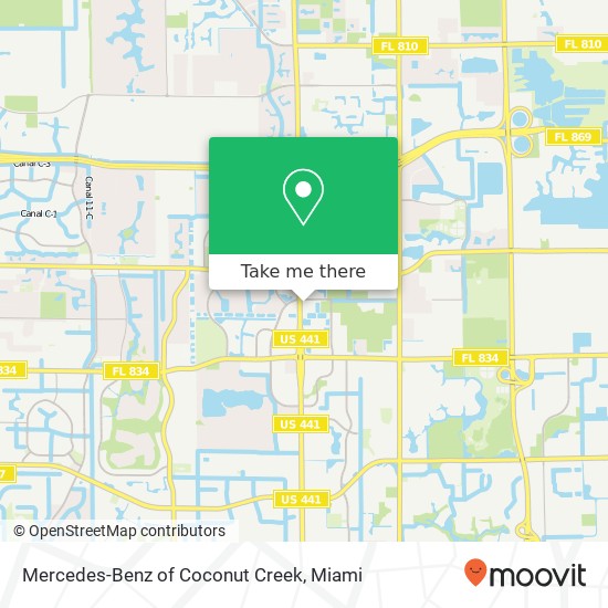 Mapa de Mercedes-Benz of Coconut Creek