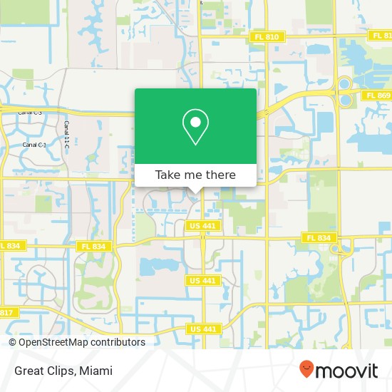 Great Clips map