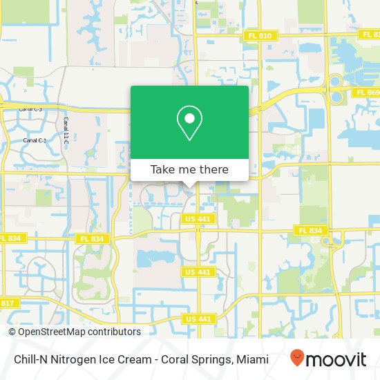 Chill-N Nitrogen Ice Cream - Coral Springs map