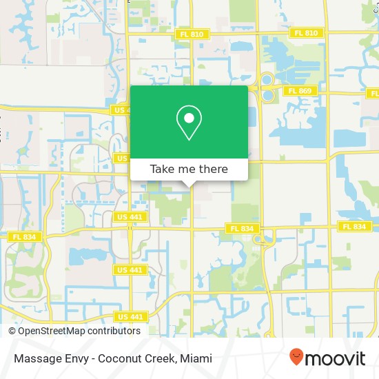 Mapa de Massage Envy - Coconut Creek