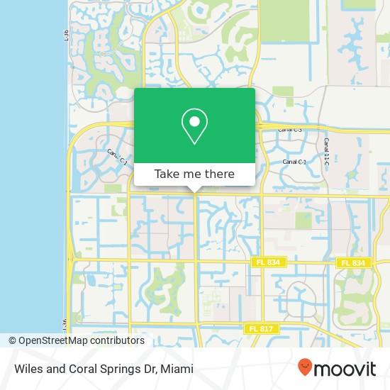 Wiles and Coral Springs Dr map