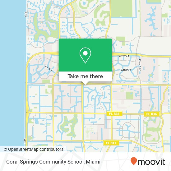 Mapa de Coral Springs Community School