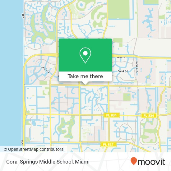 Coral Springs Middle School map