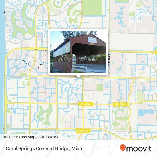 Coral Springs Covered Bridge map