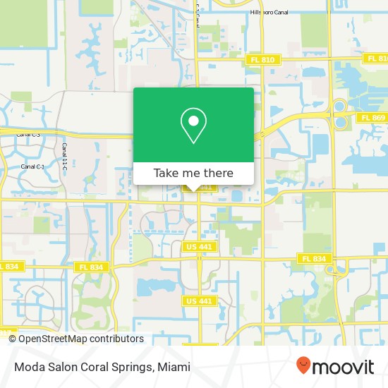 Mapa de Moda Salon Coral Springs