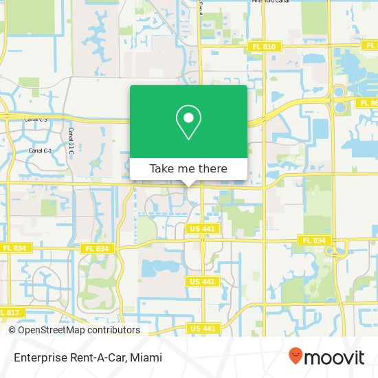 Mapa de Enterprise Rent-A-Car