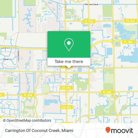 Carrington Of Coconut Creek map