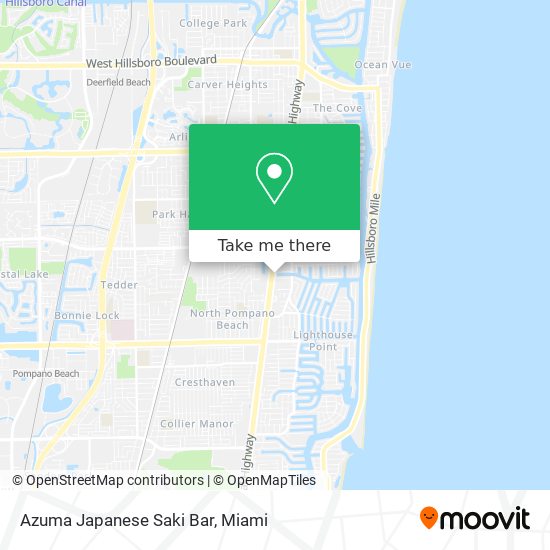 Mapa de Azuma Japanese Saki Bar