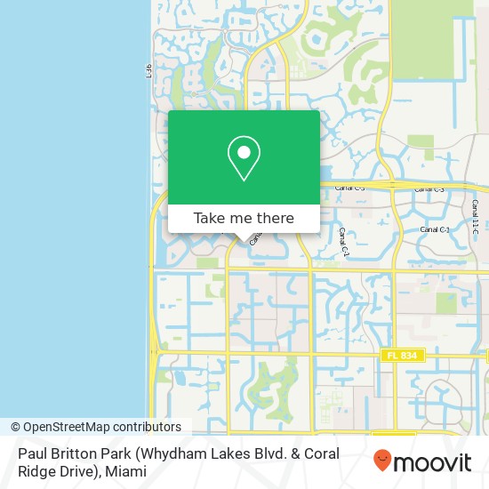 Paul Britton Park (Whydham Lakes Blvd. & Coral Ridge Drive) map