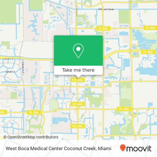 Mapa de West Boca Medical Center Coconut Creek