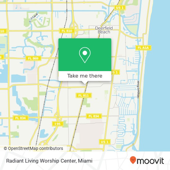 Radiant Living Worship Center map