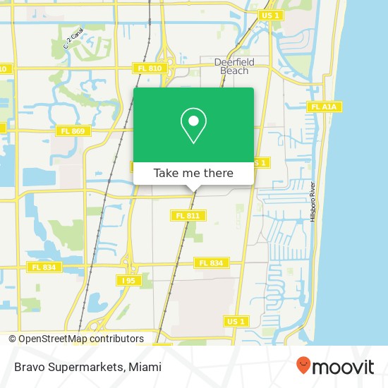 Bravo Supermarkets map