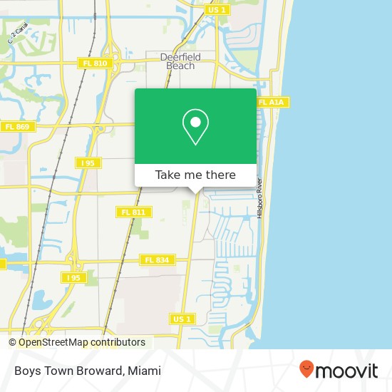 Boys Town Broward map