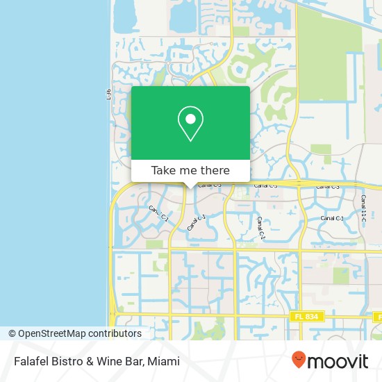 Mapa de Falafel Bistro & Wine Bar