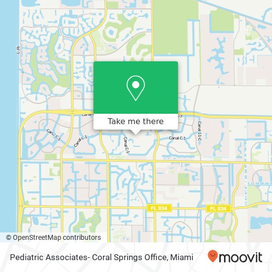 Pediatric Associates- Coral Springs Office map
