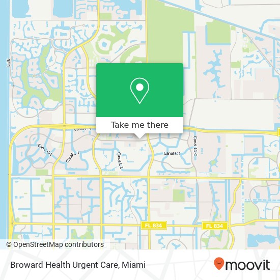 Mapa de Broward Health Urgent Care