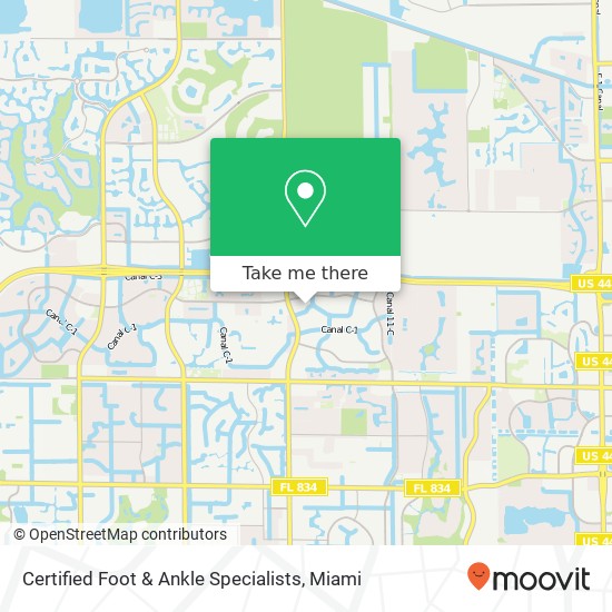Certified Foot & Ankle Specialists map