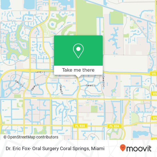 Dr. Eric Fox- Oral Surgery Coral Springs map