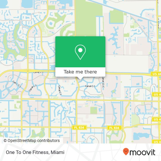 One To One Fitness map