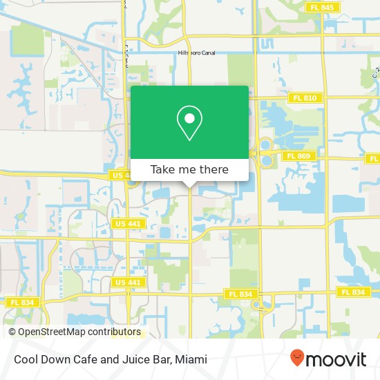 Cool Down Cafe and Juice Bar map