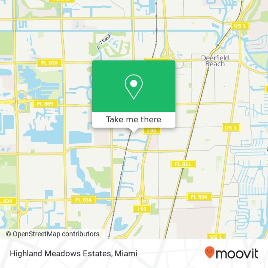 Mapa de Highland Meadows Estates