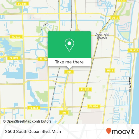 2600 South Ocean Blvd map