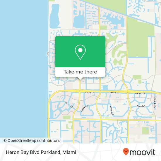 Heron Bay Blvd Parkland map
