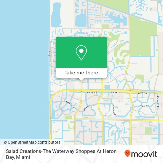 Mapa de Salad Creations-The Waterway Shoppes At Heron Bay