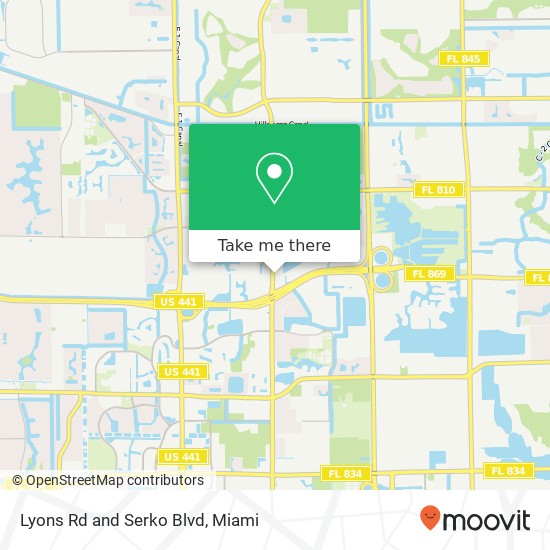Lyons Rd and Serko Blvd map