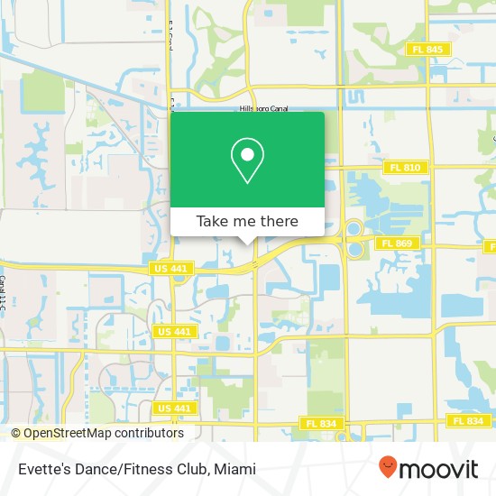 Mapa de Evette's Dance/Fitness Club