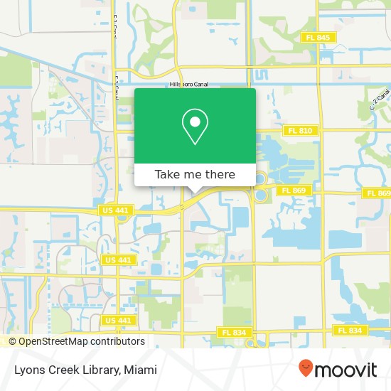 Lyons Creek Library map