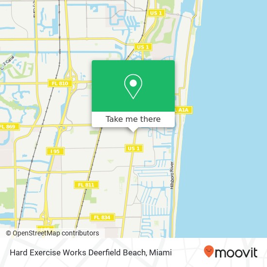 Mapa de Hard Exercise Works Deerfield Beach