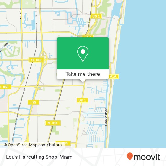 Lou's Haircutting Shop map