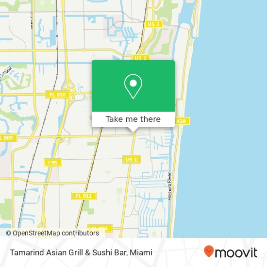 Mapa de Tamarind Asian Grill & Sushi Bar