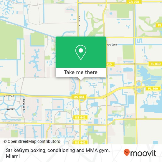 StrikeGym boxing, conditioning and MMA gym map