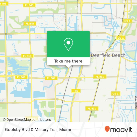 Goolsby Blvd & Military Trail map