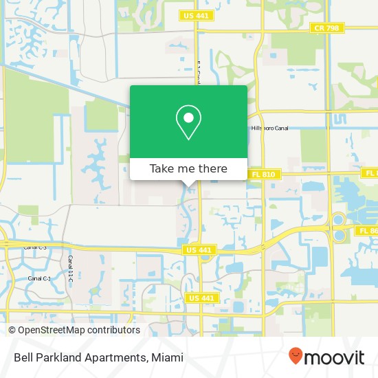 Bell Parkland Apartments map