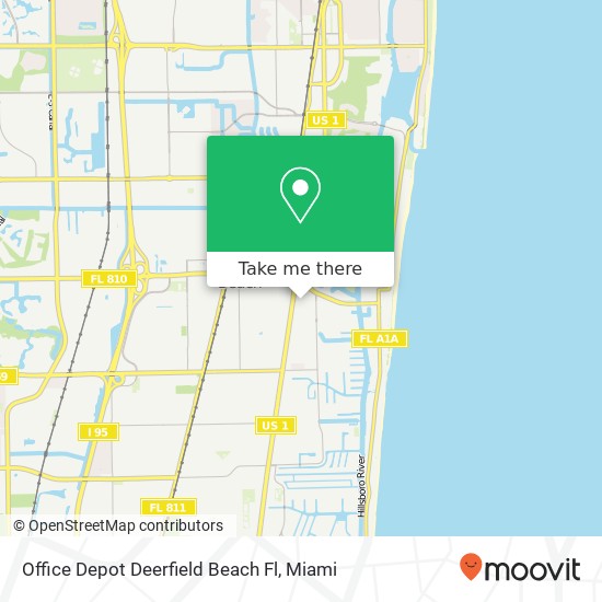 Mapa de Office Depot Deerfield Beach Fl