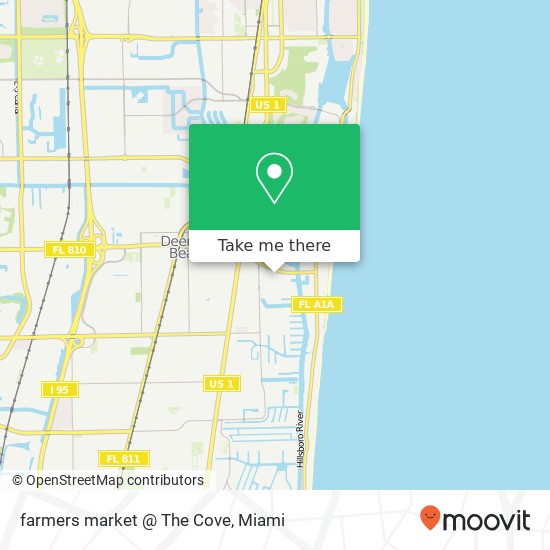 Mapa de farmers market @ The Cove