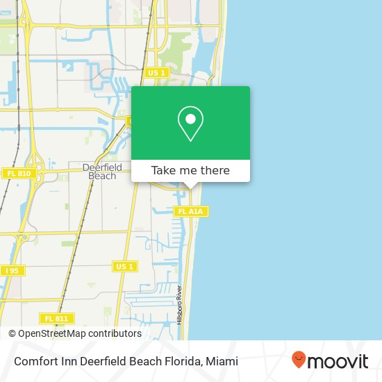 Mapa de Comfort Inn Deerfield Beach Florida