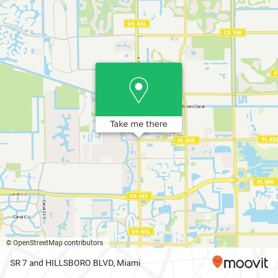 Mapa de SR 7 and HILLSBORO BLVD