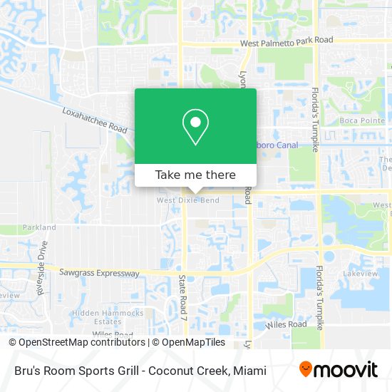 Mapa de Bru's Room Sports Grill - Coconut Creek